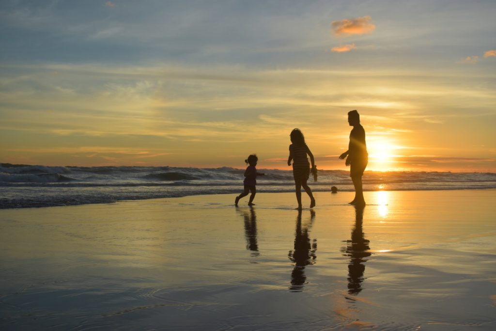 Vacances d'hiver à la mer, en famille