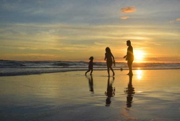 Vacances d'hiver à la mer, en famille