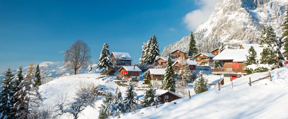 Village alpin en Suisse