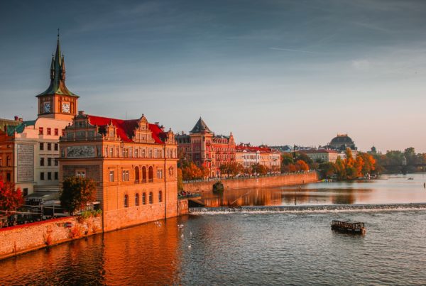 Coucher de soleil sur Prague