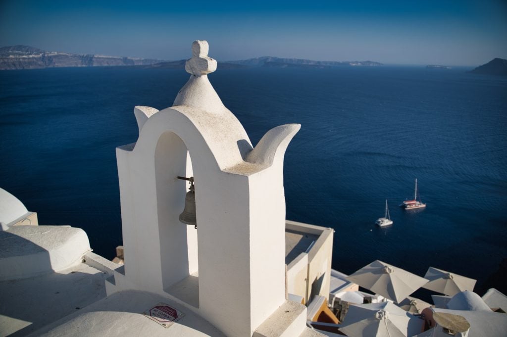 Santorin, vue sur la mer