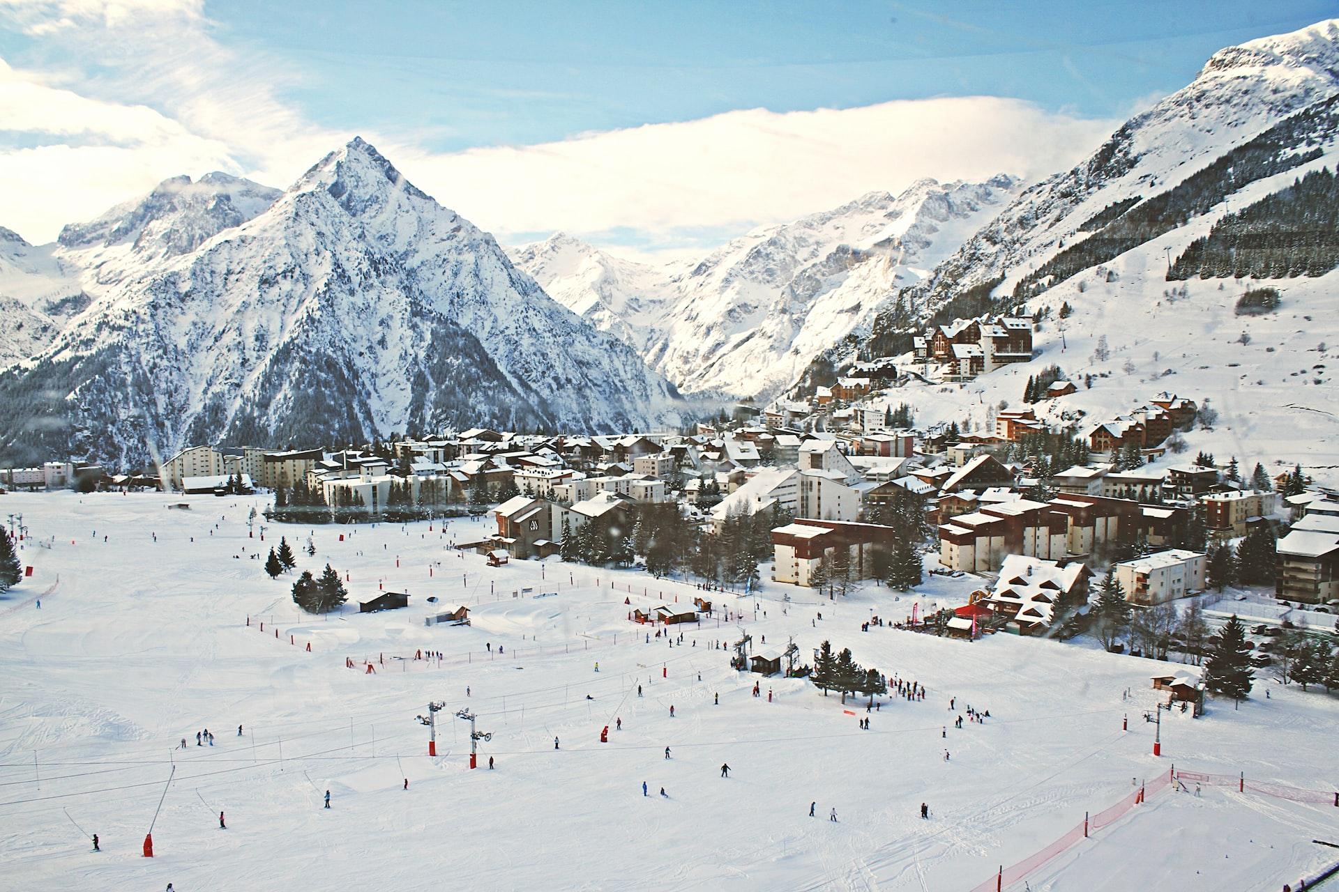 Station de ski, les Deux Alpes, Isère, France