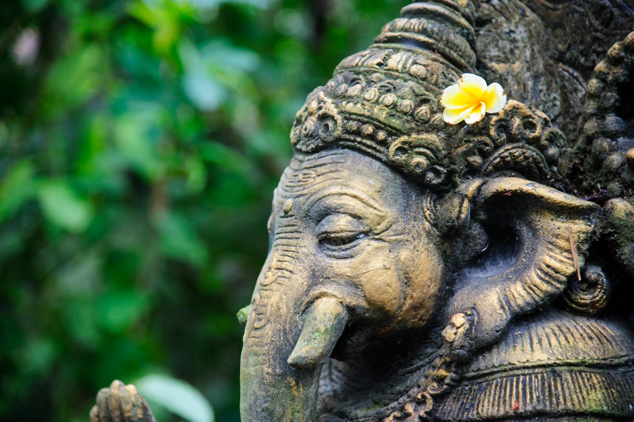 Ganesha made of stone in bali