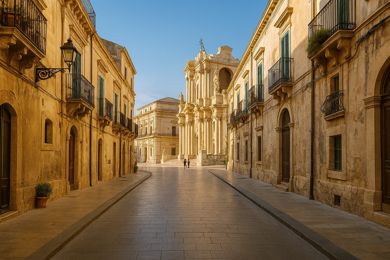Vieilles ruelles et cathédrale d’Ortigia à Syracuse